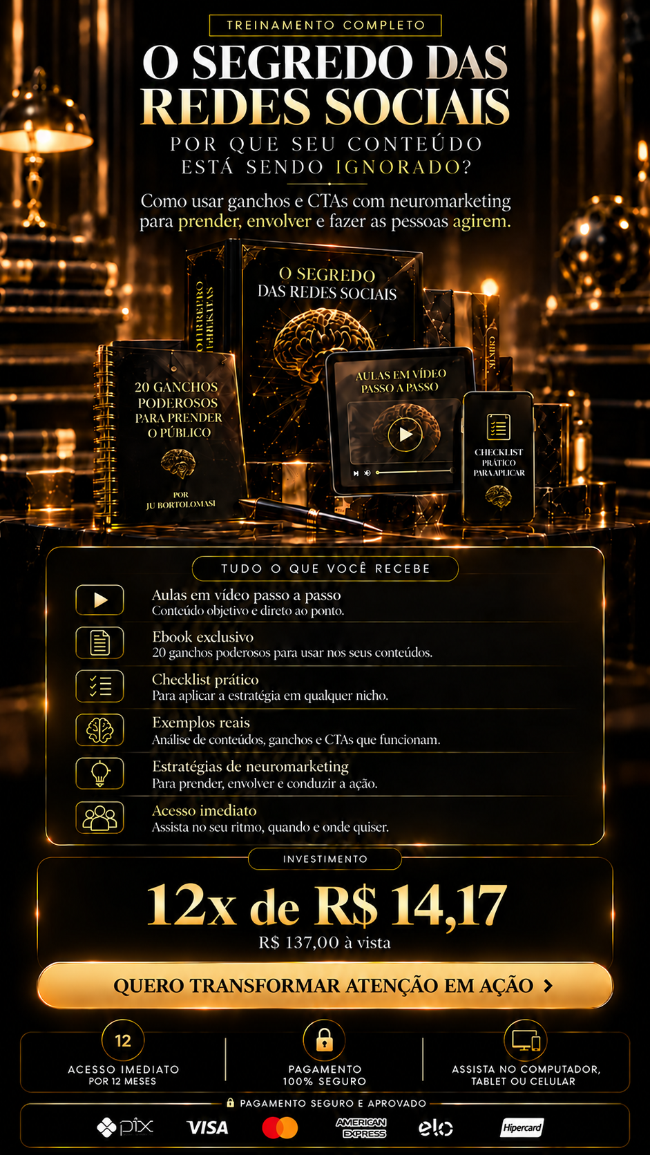 Treinamento O Segredo das Redes Sociais por R$ 137.