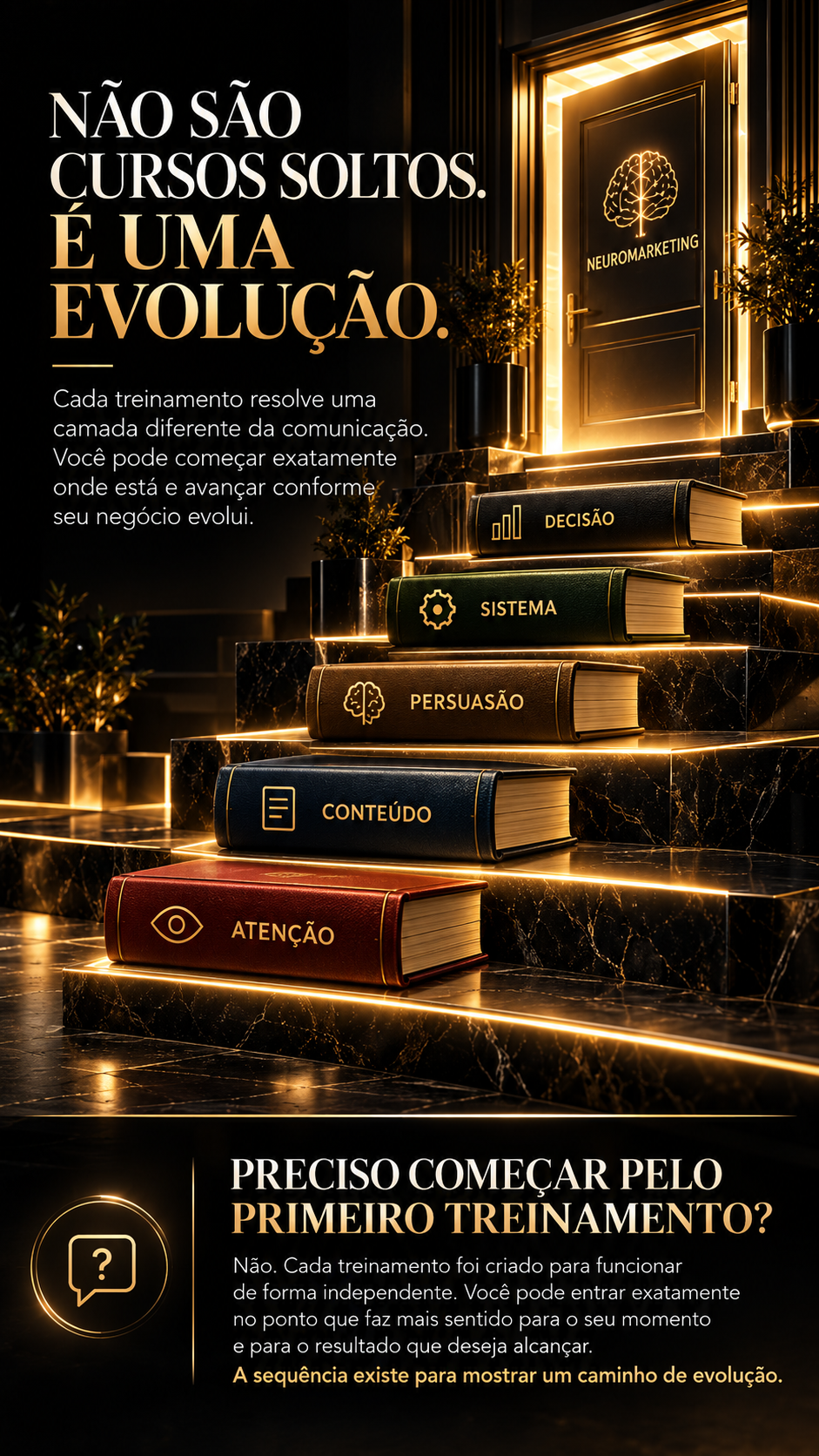 Não são cursos soltos. É uma evolução.